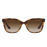 Havana Sunglasses with Brown Shaded Lenses Vogue , Multicolor , Dames