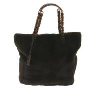 Pre-owned Fur totes Chanel Vintage , Brown , Dames