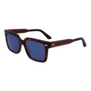 Dark Havana/Blue Sunglasses Calvin Klein , Multicolor , Heren