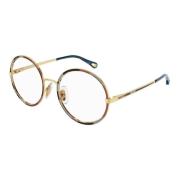 Red Havana Gold Eyewear Frames Chloé , Brown , Dames