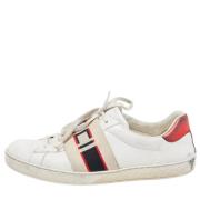 Pre-owned Leather sneakers Gucci Vintage , White , Dames