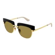 Gg1132S Sunglasses in Black Gold/Brown Havana Green Gucci , Yellow , H...