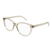 Transparant Beige Brilmontuur Saint Laurent , Beige , Unisex