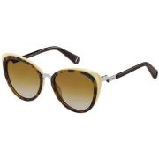 Havana Light Yellow Sunglasses Max & Co , Multicolor , Dames