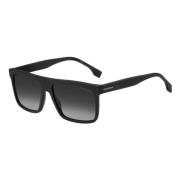 Matte Black/Grey Shaded Sunglasses Hugo Boss , Black , Heren