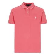 Koraalrode Katoenen Poloshirt Met Borduursel Ralph Lauren , Red , Here...