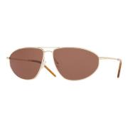 Kallen OV 1261S Zonnebril Soft Gold/Rosewood Oliver Peoples , Yellow ,...
