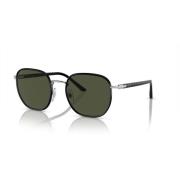 Zwart/Groene Zonnebril Persol , Black , Unisex