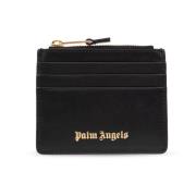 Kaarthouder met logo Palm Angels , Black , Dames