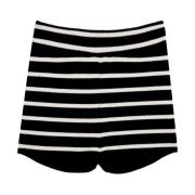 Gestreepte high-waisted zwarte shorts Ami Paris , Black , Dames
