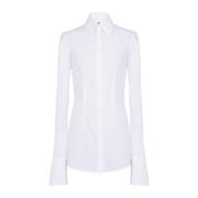 Aansluitende popeline overhemd Balmain , White , Dames