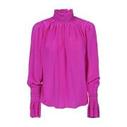 Zijden blouse in roze Crida Milano , Pink , Dames