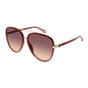 Red Shaded Sunglasses Chloé , Red , Dames