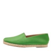 Pre-owned Satin flats Christian Louboutin Pre-owned , Green , Dames