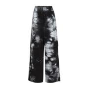 Wide Trousers Darkpark , Black , Dames