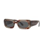 Grijs Havana Zonnebril AR 8182 Giorgio Armani , Multicolor , Dames