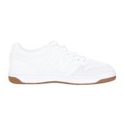 Iconische Witte Sneakers met Fluweel Details New Balance , White , Her...