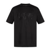 T-shirt met logo Giorgio Armani , Black , Heren