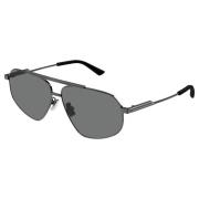 Bv1194S Sunglasses in Ruthenium/Grey Bottega Veneta , Black , Unisex