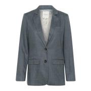 Linnen Blazer Jas Turbulence Part Two , Blue , Dames