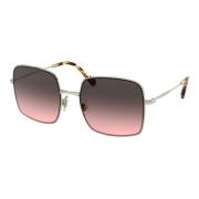 LA Mondaine Zonnebril Pale Gold/Pink Grey Miu Miu , Gray , Dames