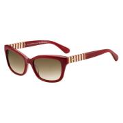 Burgundy/Brown Shaded Johanna2/S Zonnebril Kate Spade , Red , Dames