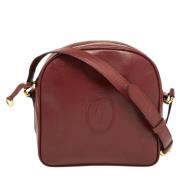 Pre-owned Leather crossbody-bags Cartier Vintage , Red , Dames