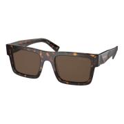 Donker Havana/Bruine Zonnebril Prada , Brown , Heren