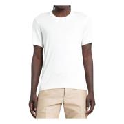 Witte Optische Katoen Lyocell Crewneck T-shirt Tom Ford , White , Here...