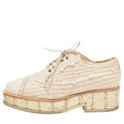 Pre-owned Fabric sneakers Chanel Vintage , Beige , Dames