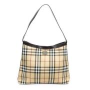 Pre-owned Canvas handbags Burberry Vintage , Beige , Dames