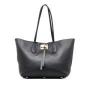 Pre-owned Leather totes Salvatore Ferragamo Pre-owned , Black , Dames