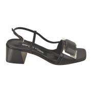 Zwarte Sandalen Sergio Rossi , Black , Dames