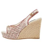 Pre-owned Canvas sandals Louis Vuitton Vintage , Pink , Dames