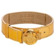 Pre-owned Leather bracelets Louis Vuitton Vintage , Yellow , Dames