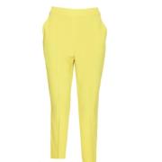Cropped Trousers Pinko , Yellow , Dames