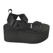 Wedges Moschino , Black , Dames
