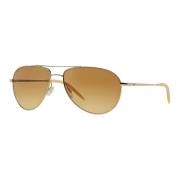 Goud Chroom Amber Vfx Zonnebril Oliver Peoples , Yellow , Heren