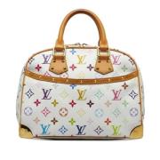 Pre-owned Canvas handbags Louis Vuitton Vintage , White , Dames