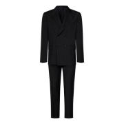 Double Breasted Suits Low Brand , Black , Heren