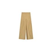 Wide Trousers Semicouture , Brown , Dames