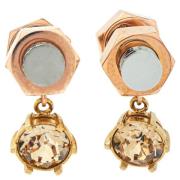 Pre-owned Rose Gold earrings Burberry Vintage , Yellow , Dames