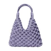 Handgemaakte Leren Tas Hibourama , Purple , Dames