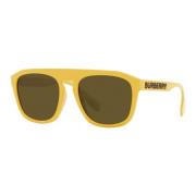 Gele/Donkerbruine zonnebril Burberry , Yellow , Heren