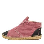 Pre-owned Canvas flats Chanel Vintage , Pink , Dames