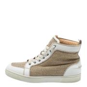 Pre-owned Leather sneakers Christian Louboutin Pre-owned , White , Dam...