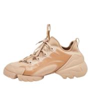 Pre-owned Leather sneakers Dior Vintage , Beige , Dames