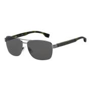 Boss Zonnebril in Ruthenium/Grijs Hugo Boss , Multicolor , Heren