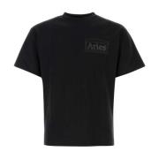 Zwart Temple T-Shirt Aries , Black , Heren
