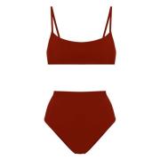 High Waist Bikini Strandkleding in Polyamide Lido , Red , Dames